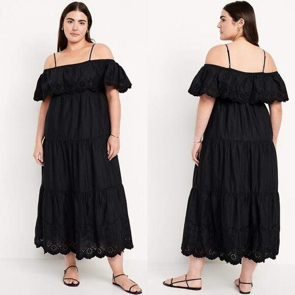 Old Navy Cold Shoulder Maxi Swing Dress XXLT NWT - Picture 1 of 9